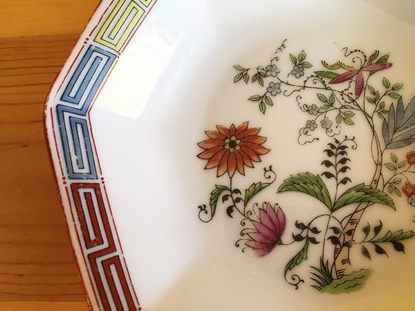 遼の陶器 【古玄社】古代美術珍品 遼時代三彩花彫文／八角