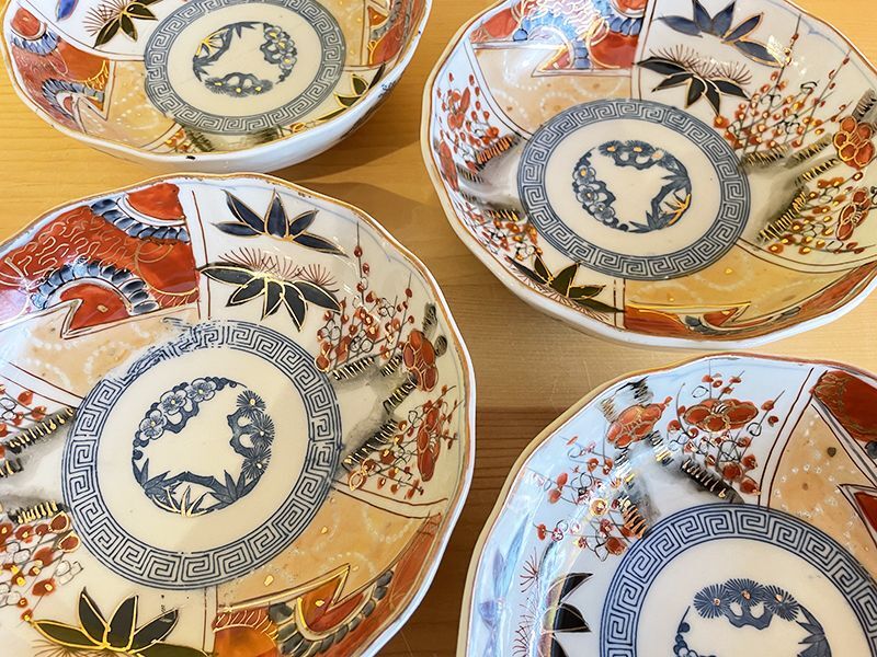 Oranzovy オンラインショップ】ヴィンテージ 明治時代 なます皿 金彩色