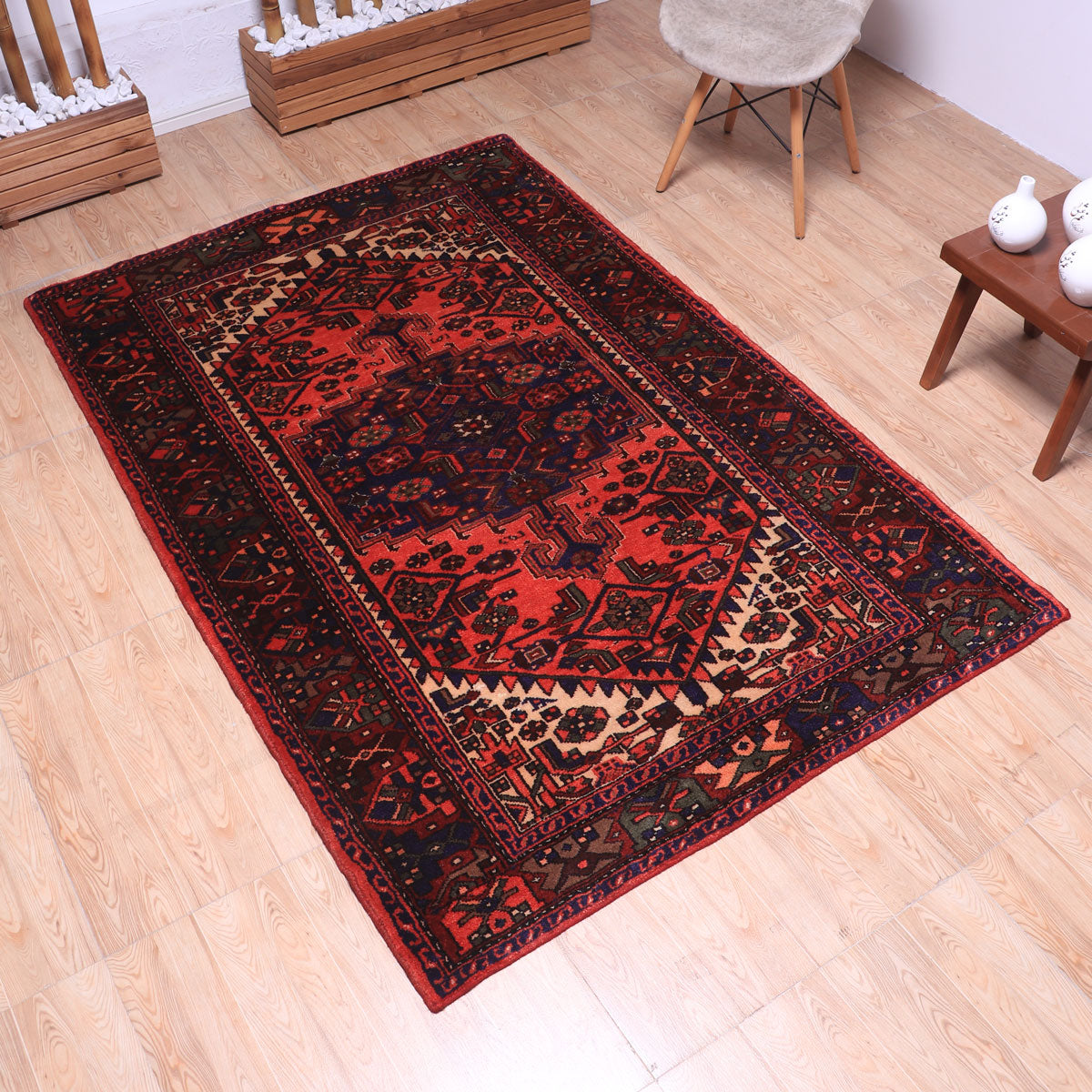 ペルシャ絨毯 (ハマダン) 206×136cm（FL-70148） – ギャッベ＆ペルシャ