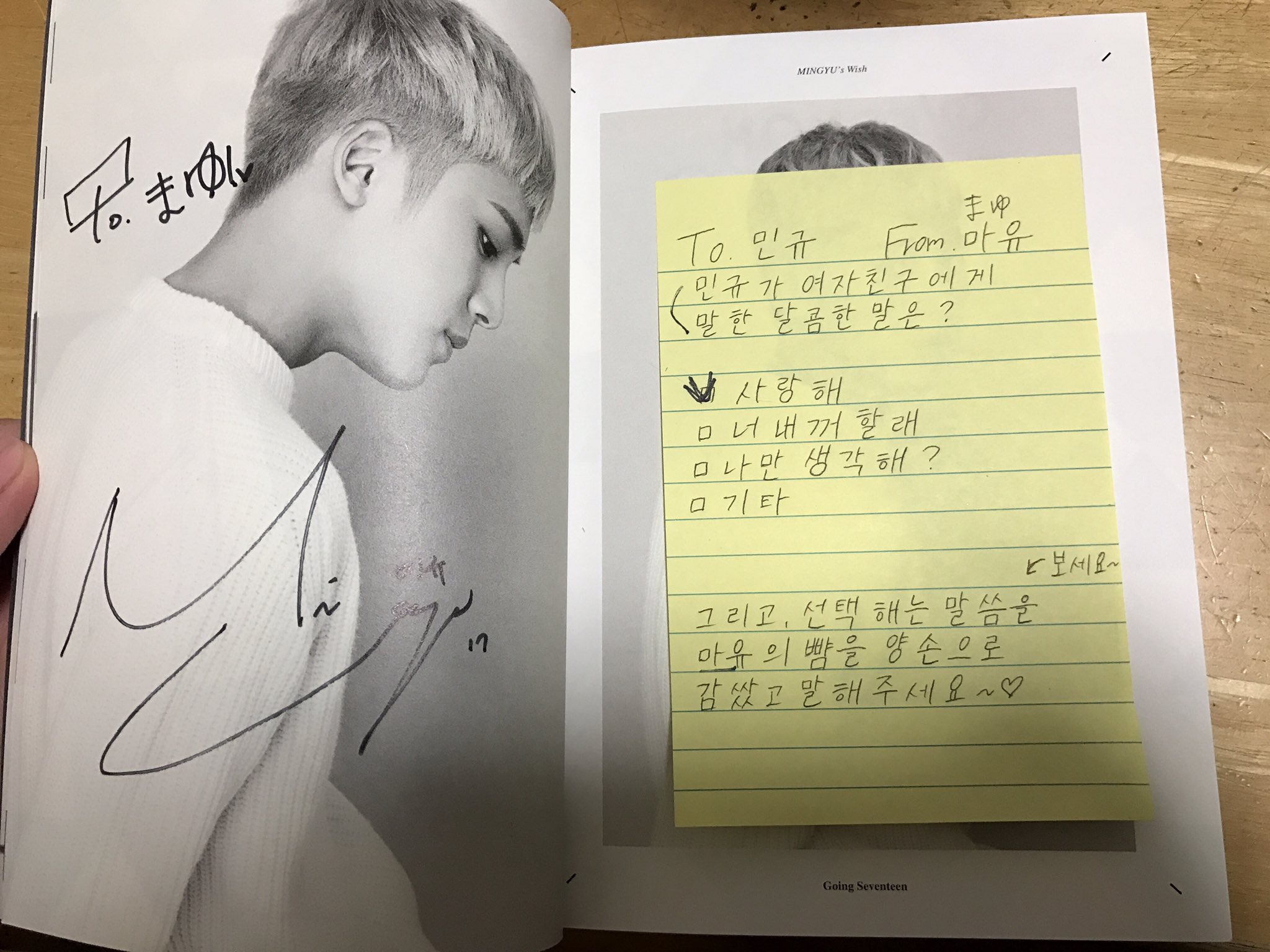 SEVENTEEN HAPPY BURSTDAY 直筆サイン ミンギュ SEVENTEEN HAPPY