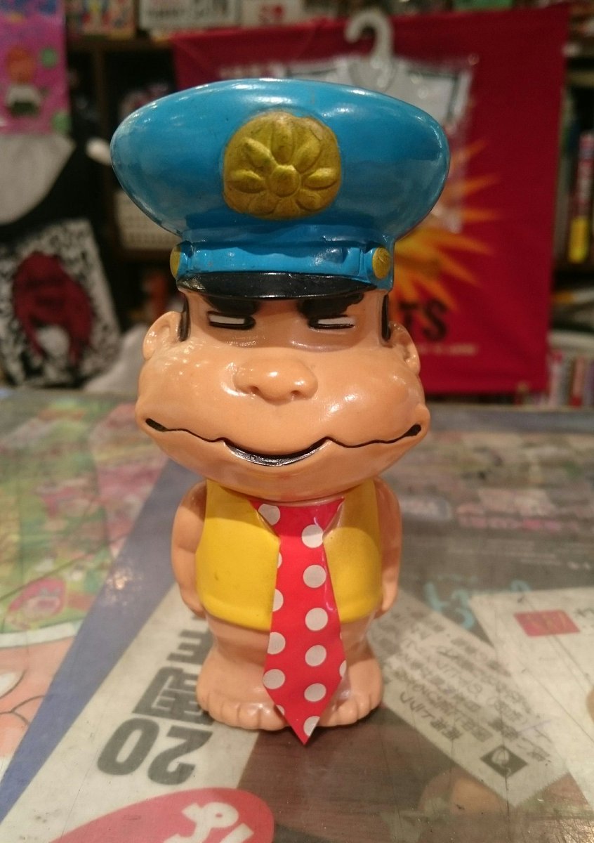 昭和レトロ がきデカ こまわり君 ソフビ ショップ フィギュア 貯金箱