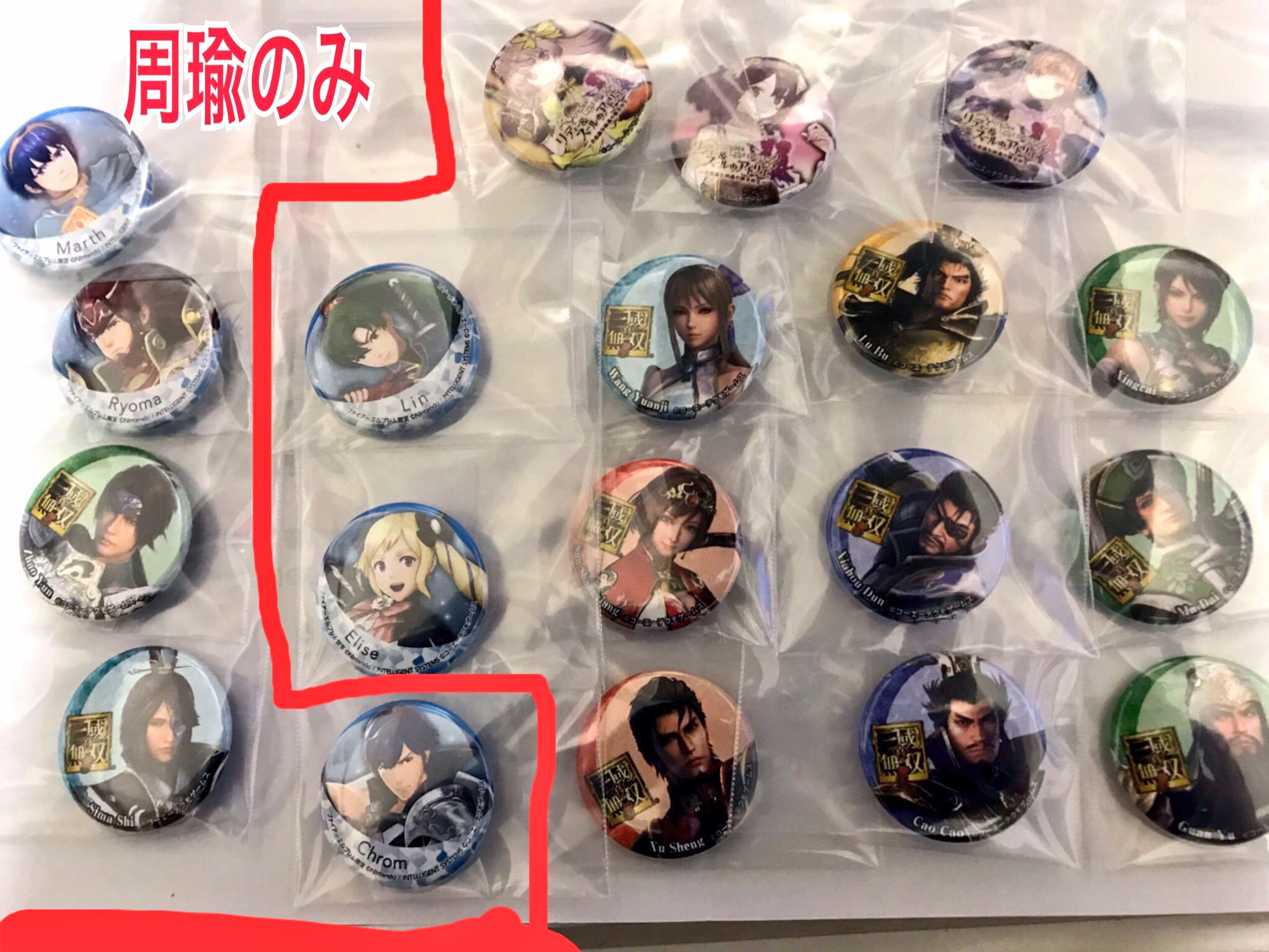 真・三國無双 鍾会 缶バッジ 仙界 冥界 アプリ カフェ 限定 晋 三國