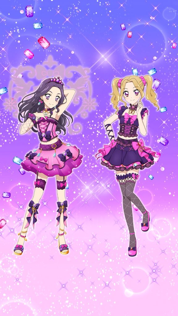 アイカツ シルキーラブデビルコーデ 大地のの 白樺リサ アイカツ