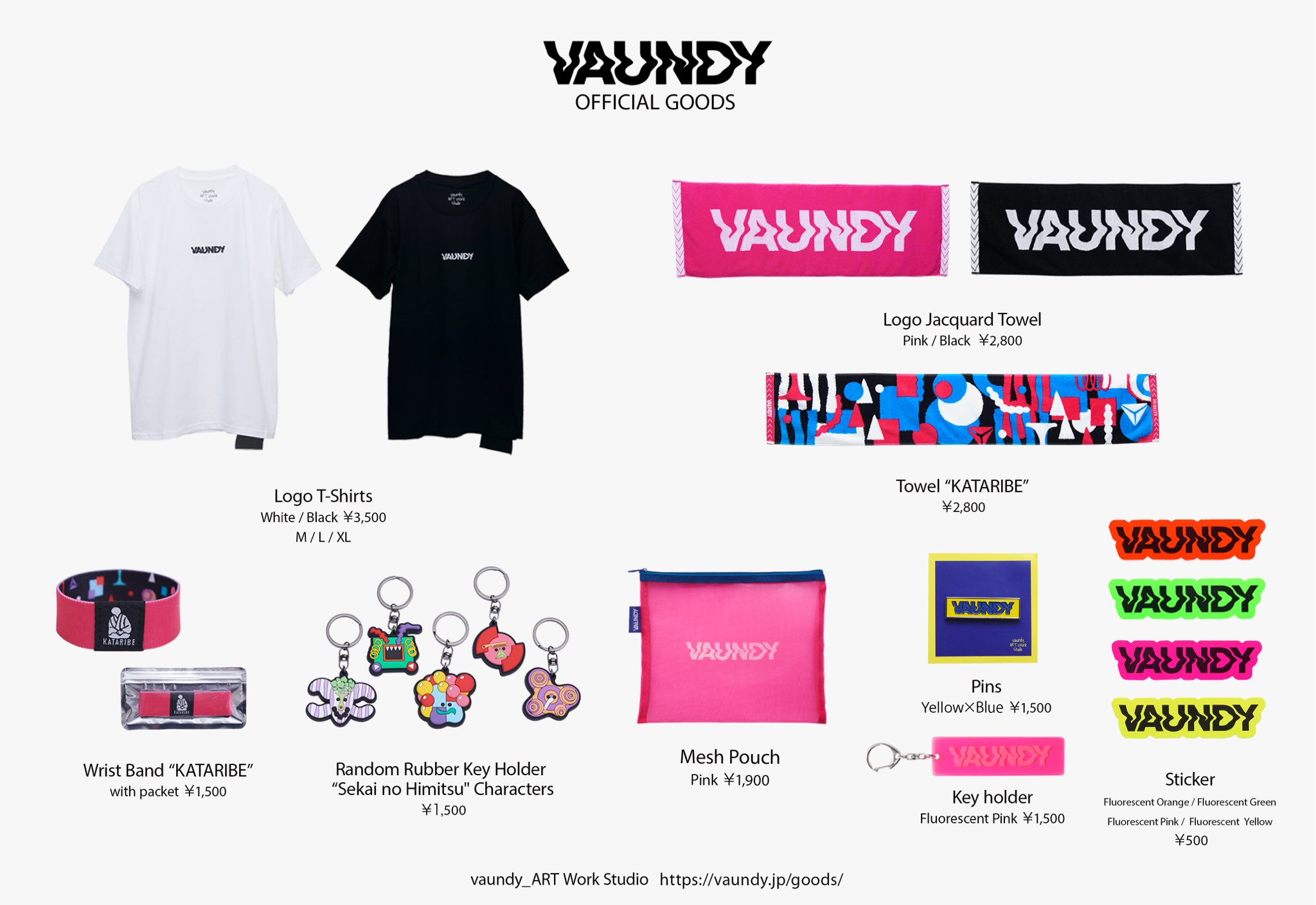VAUNDY グッズピンバッジピンズセット音髭リストバンド