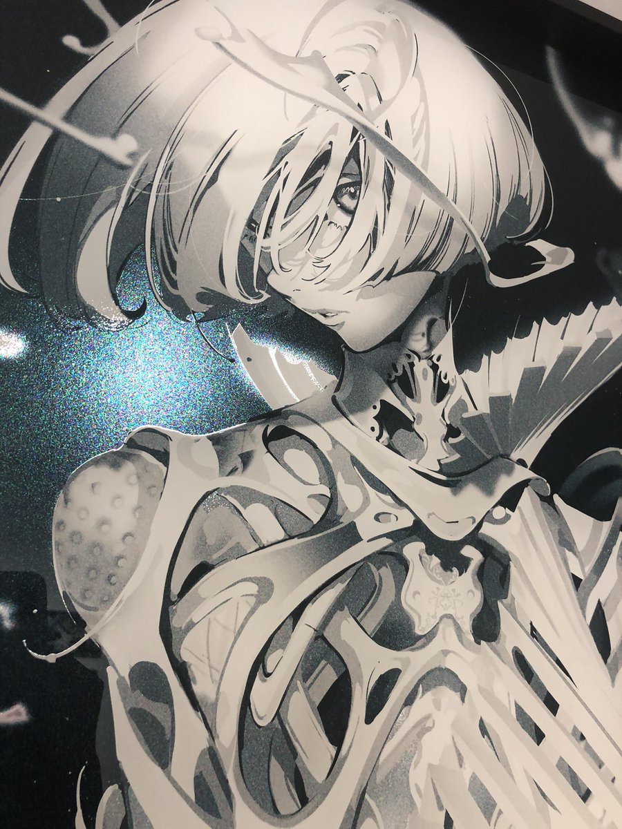 個展作品紹介】 「BONE」「CELL」 500x1500mm 仕様：アクリルUV印刷