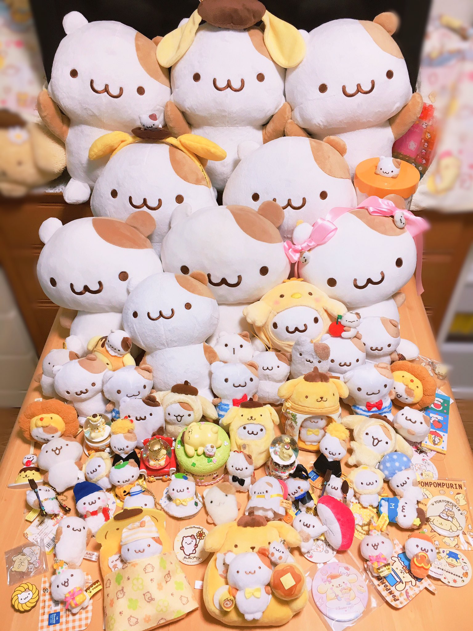 ポムポムプリン ぬいぐるみ プリンとマフィンなかよしタイム