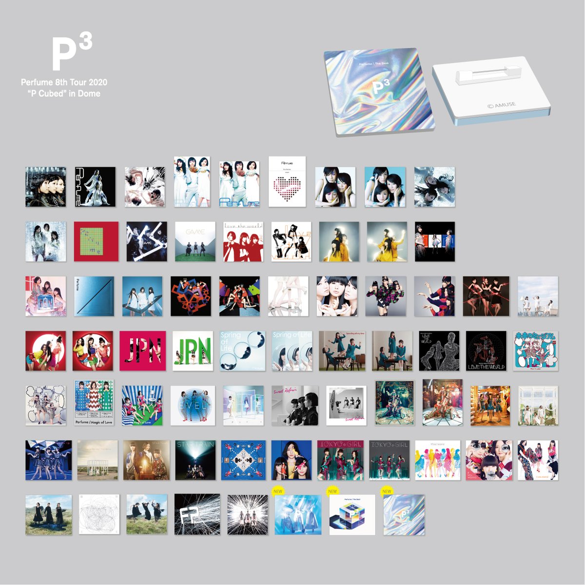 Perfume 8th Tour 2020 “P Cubed” in Dome」グッズのラインナップ公開