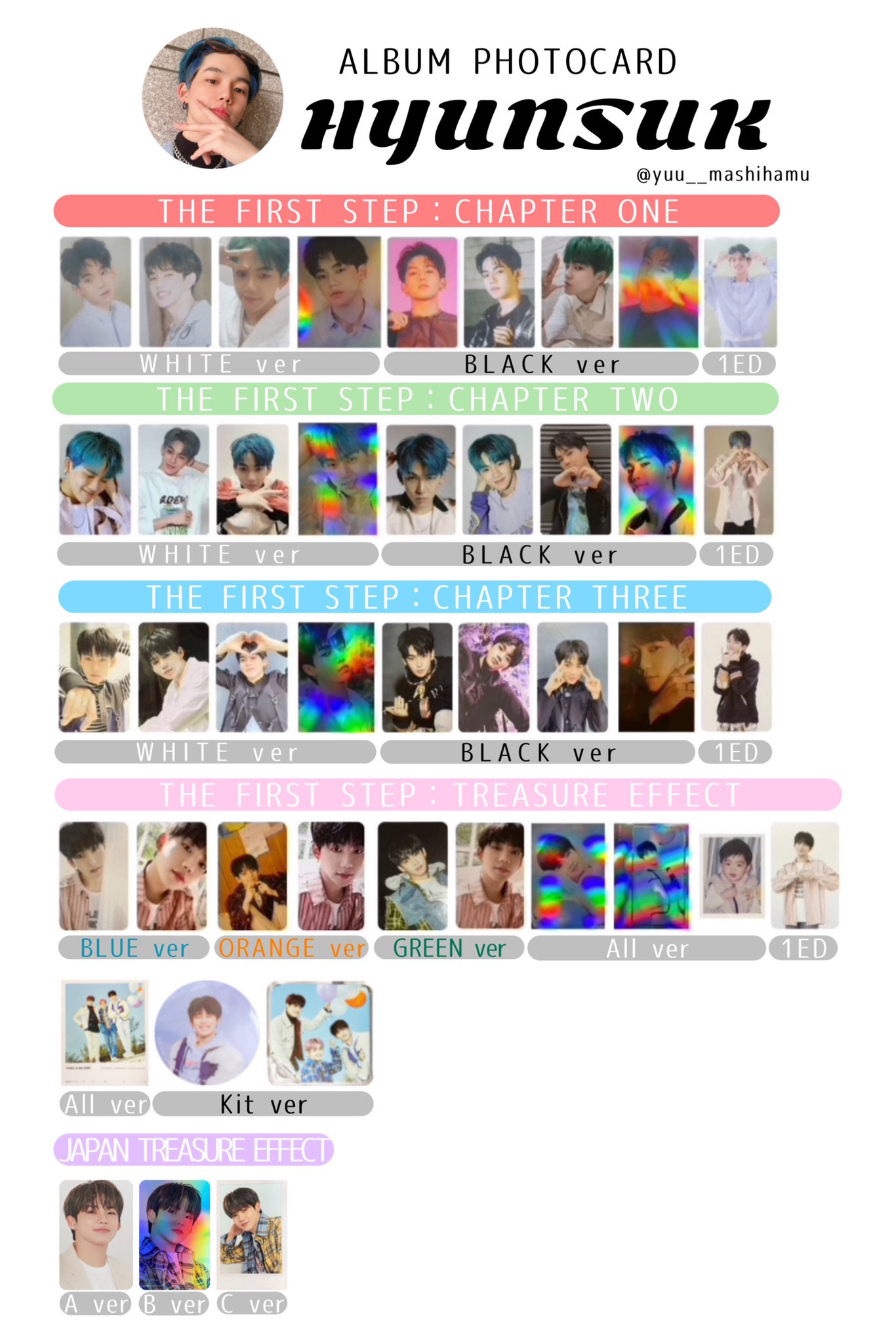 特典付】treasure 節約 アルバム ヒョンソク トレカセット ヒョンソク