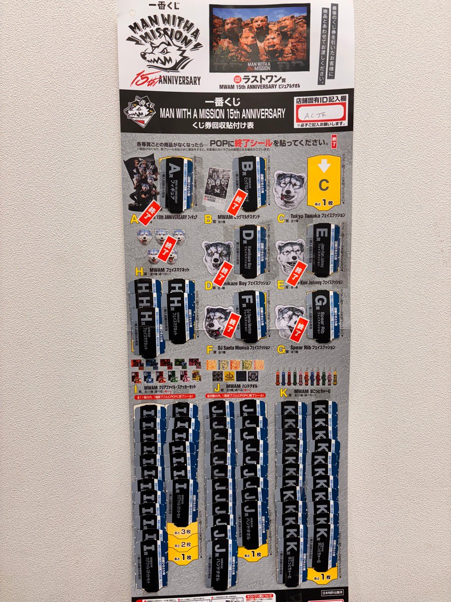 29品セット A B C E F H ラスワン マンウィズアミッション 一番くじ 一