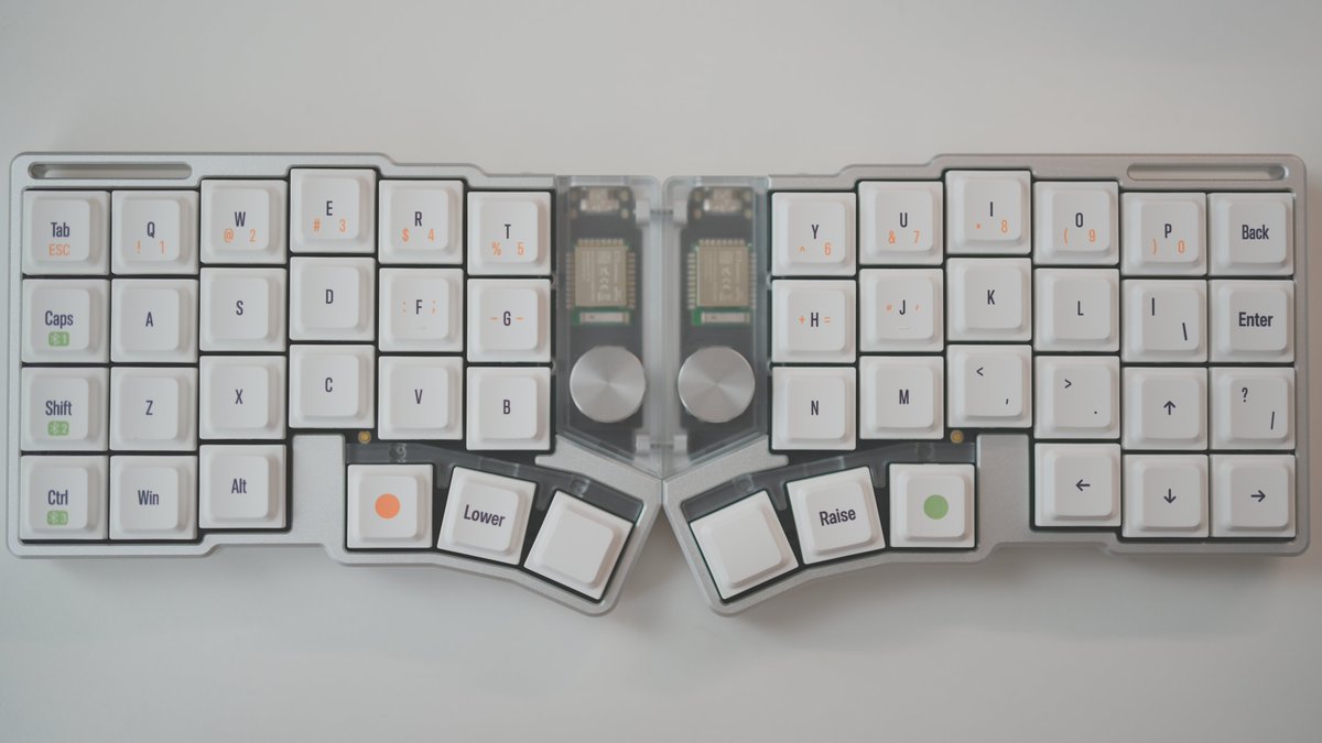 JezailFunder Cornix LP シルバー(白) 分割キーボード 分割キーボード