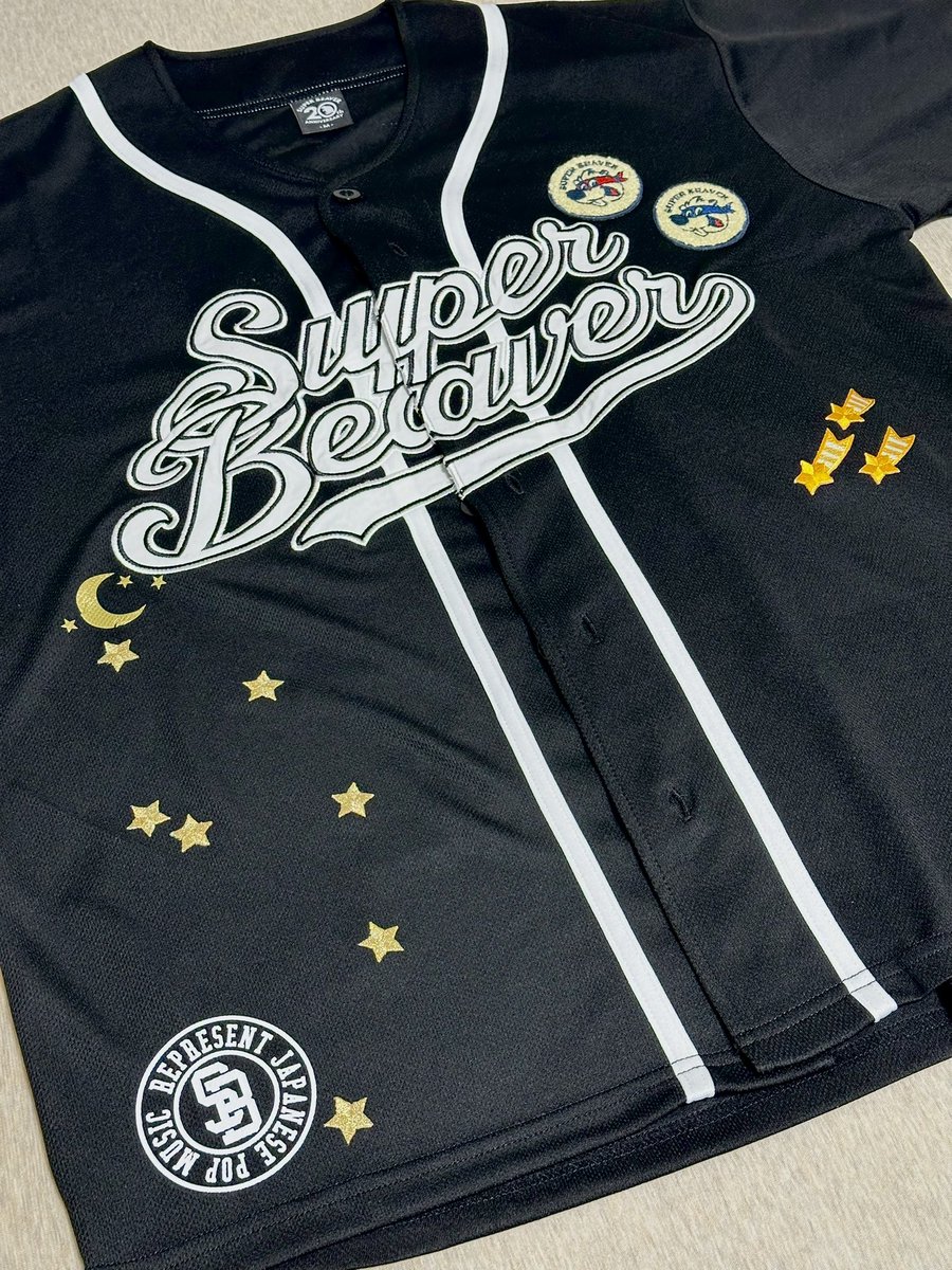 SUPER BEAVER ベースボールシャツ ブラック Mサイズ SUPER BEAVER 20th