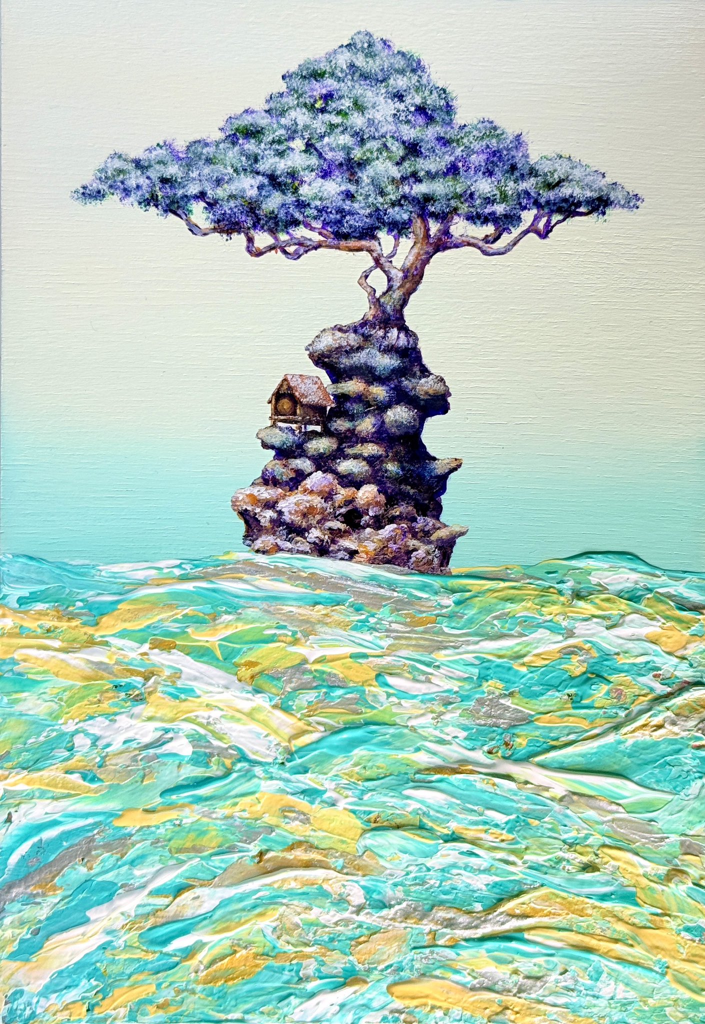 管686☆Zin Gion☆アーティストジン☆絵画☆油絵☆大型額 管686☆Zin