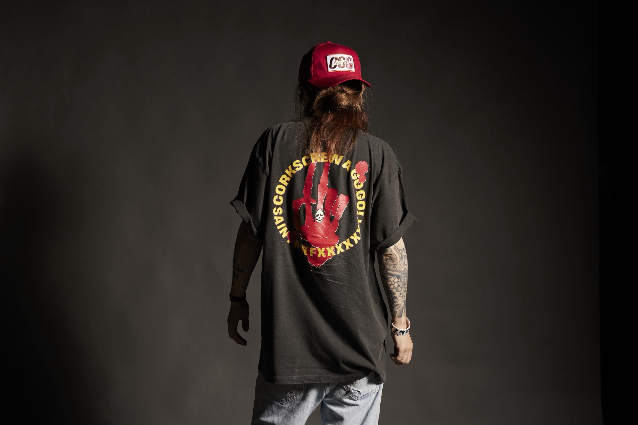 黒夢 × SAINT Mxxxxxx Knife & Grape Tシャツ L