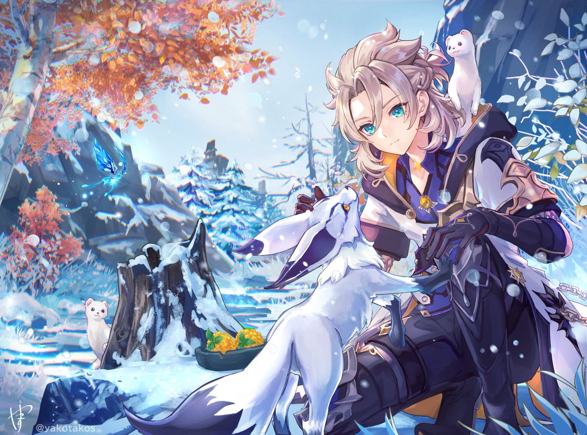 アルベド(原神) 「雪隠れの生命#TeyvatDiscovery #Genshin4Good #Al