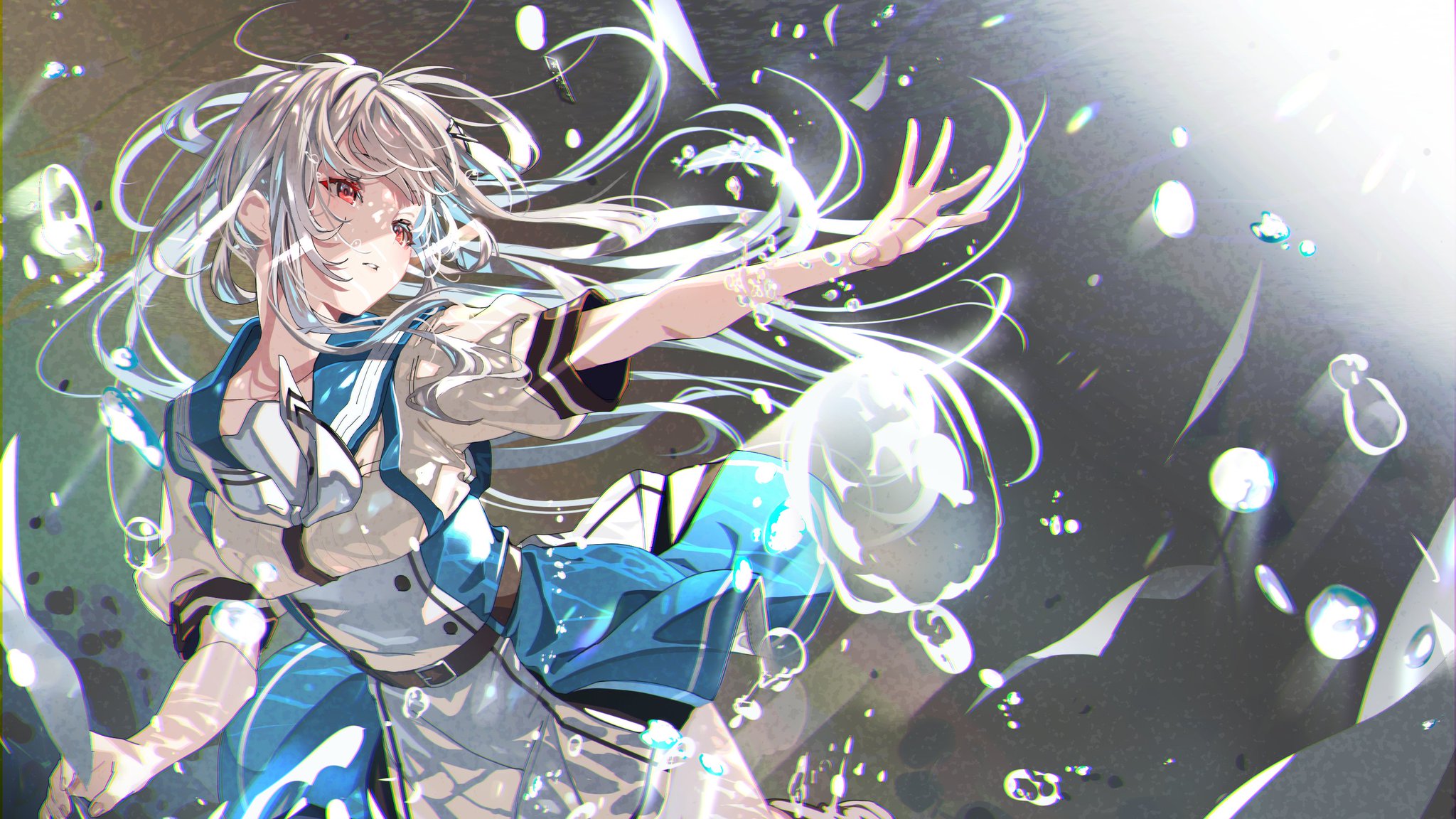 白昼夢の青写真in her Shoes霜降・ぺれっと直筆サイン入り複製原画蒼い