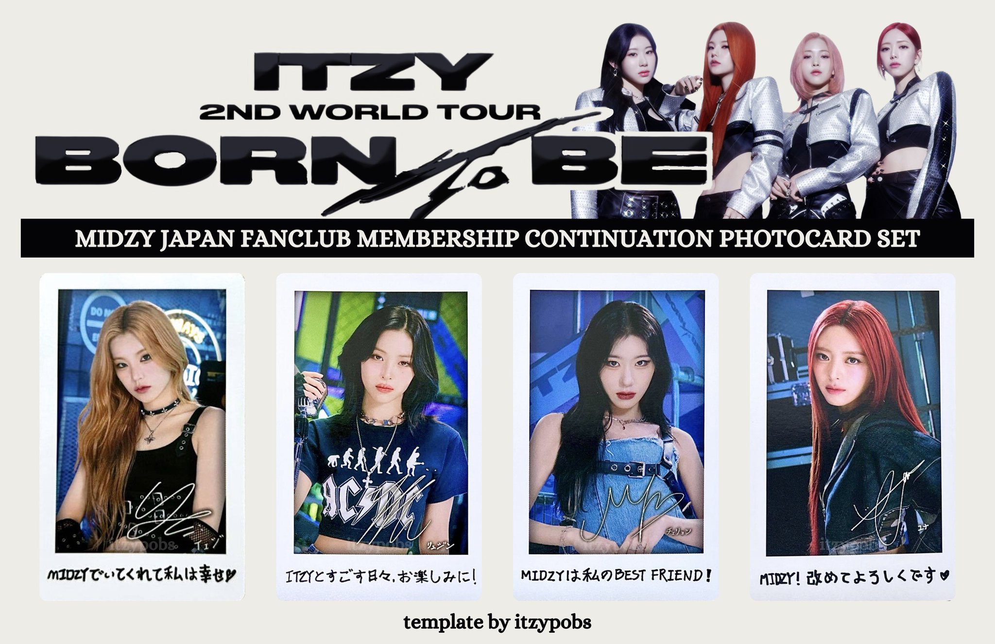 ITZY イェジ 直筆サイン入り うちわ FCくじ born to be ITZY イェジ