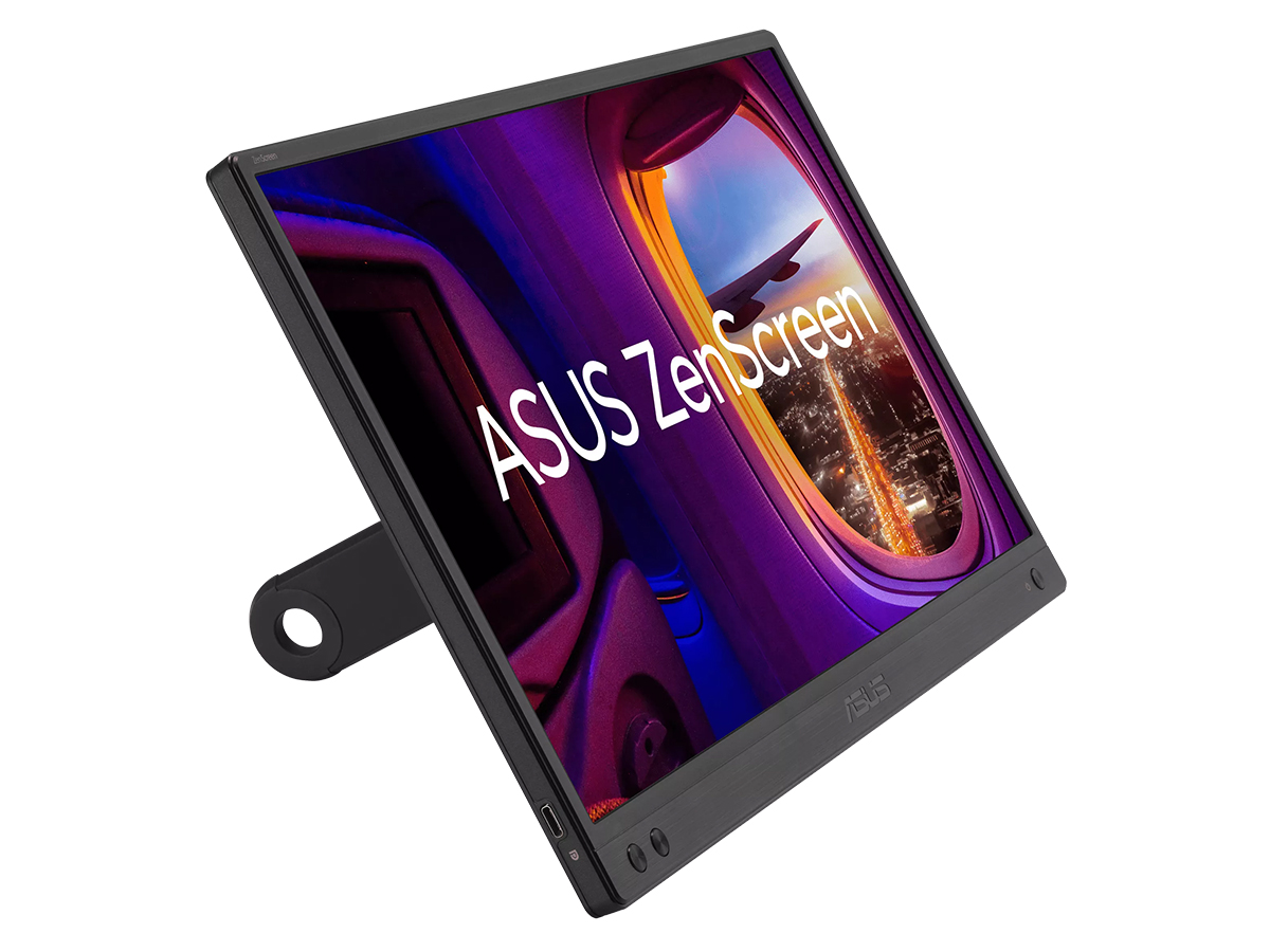 ASUS、360度回転するキックスタンド搭載のモバイルモニター - PC Watch