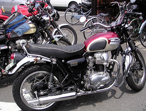 いろんなW650 32、01モデル、赤＆シャンパンゴールド、エンジン