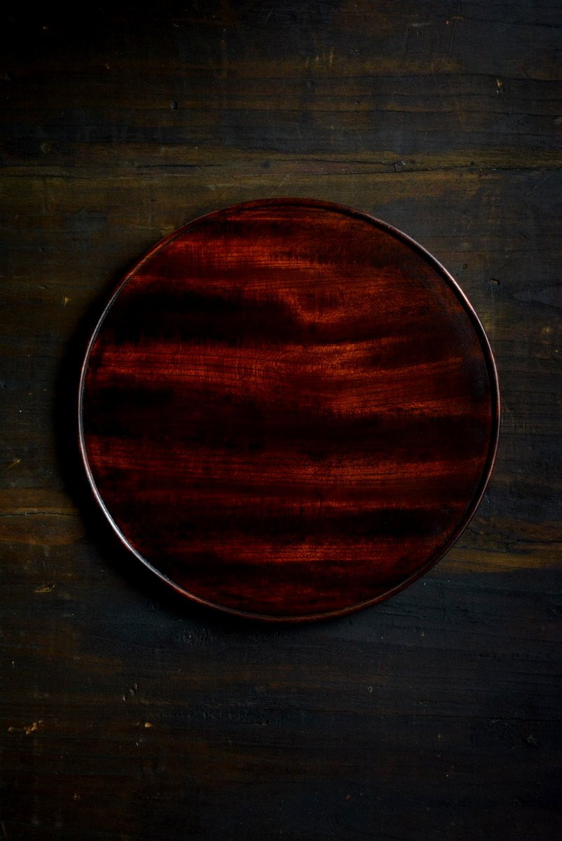 佃真吾作 けやき木瓜盤