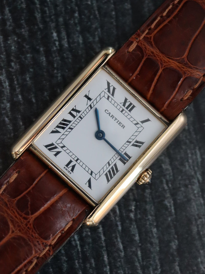 38968: Cartier 18k Yellow Gold Gent's Tank Louis, Quartz, Size