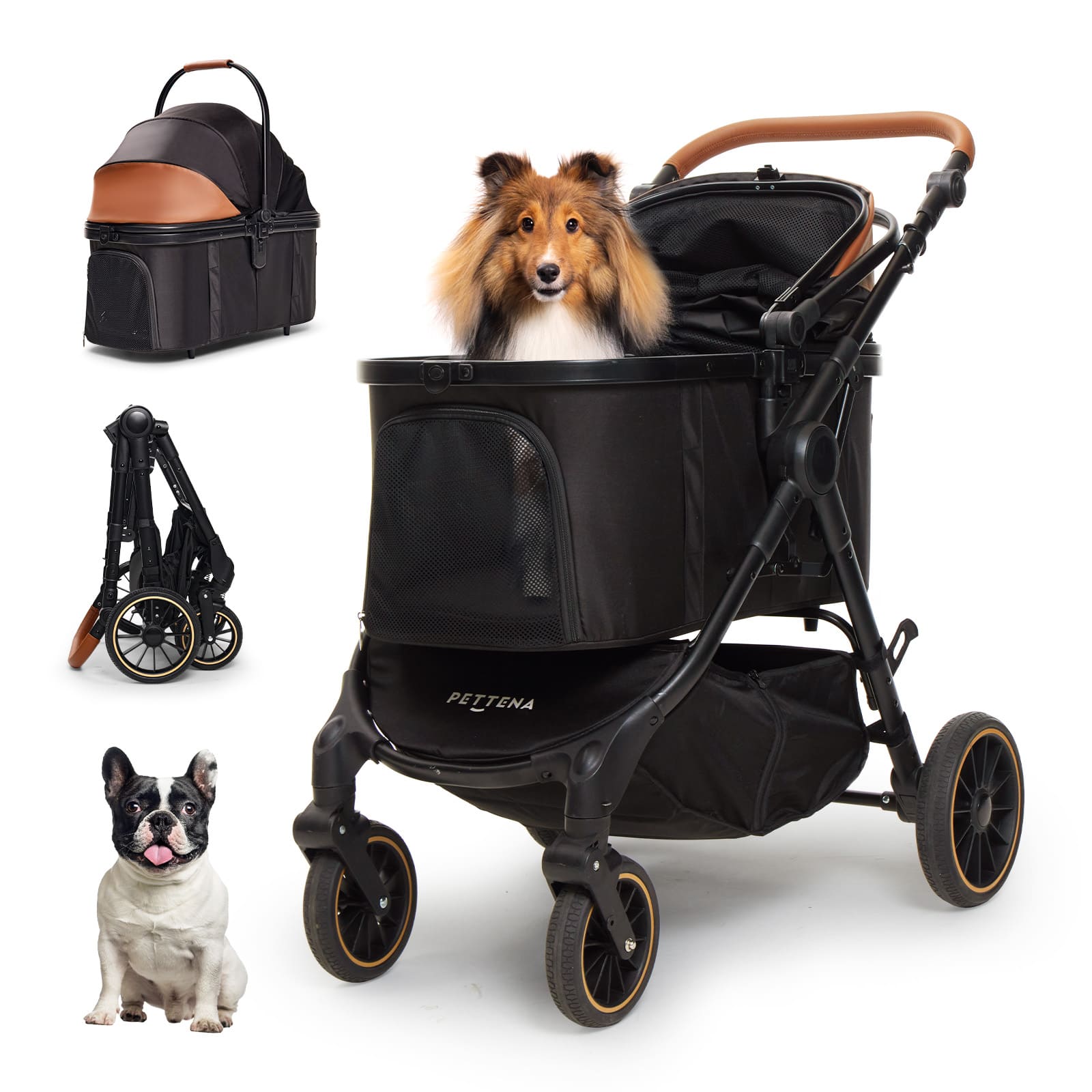 中型犬専用・最軽量10kgの折りたたみペットカートで“妥協ない”お出かけ