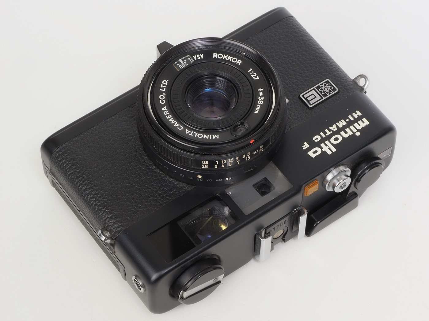 フィルムカメラ MINOLTA HI-MATIC F 電池付き 黑 MINOLTA HI-MATIC F