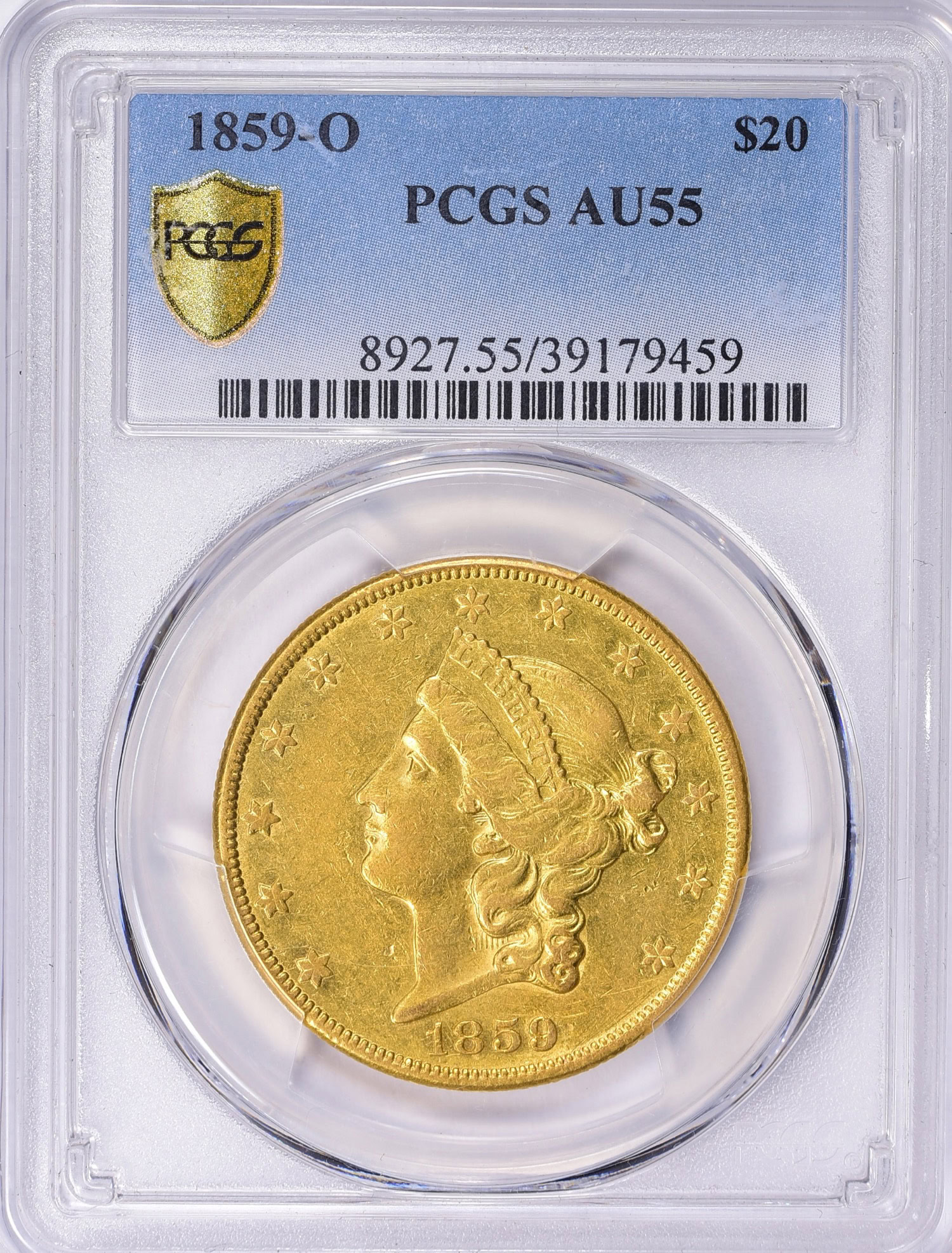 1859-O Liberty Gold Double Eagle PCGS AU-55 (Item 2058847
