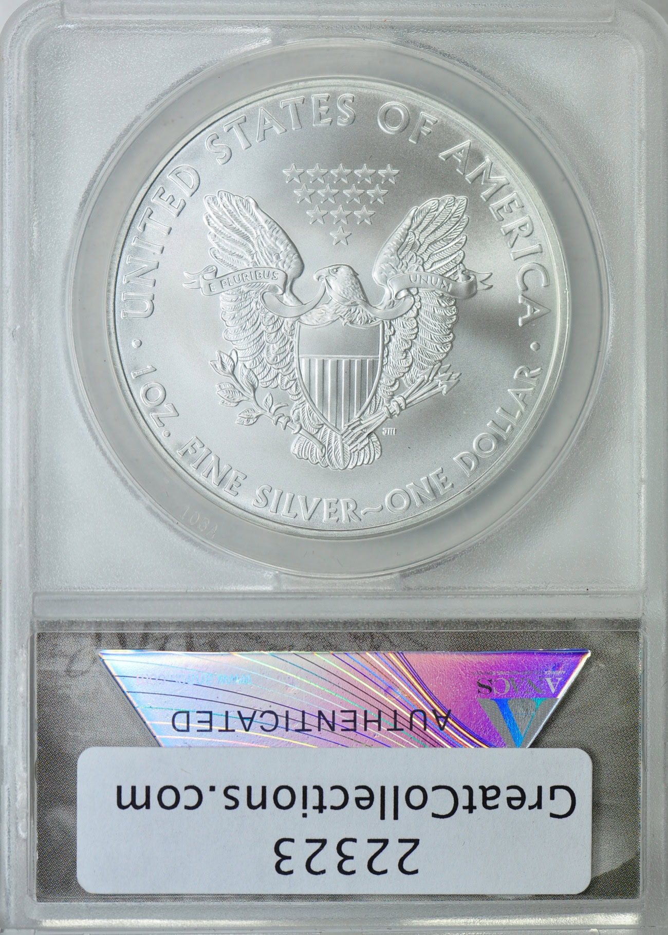 2009 $1 Silver Eagle First Strike ANACS MS-70 (Black Eagle Label