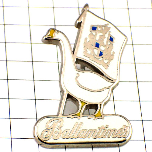 ピンバッジ・バランタイン白いアヒル酒ウイスキー BALLANTINES WHISKY