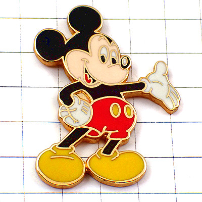 バロー社刻印 ミッキーマウス 金色 ピンバッジ バロー社刻印 ミッキー