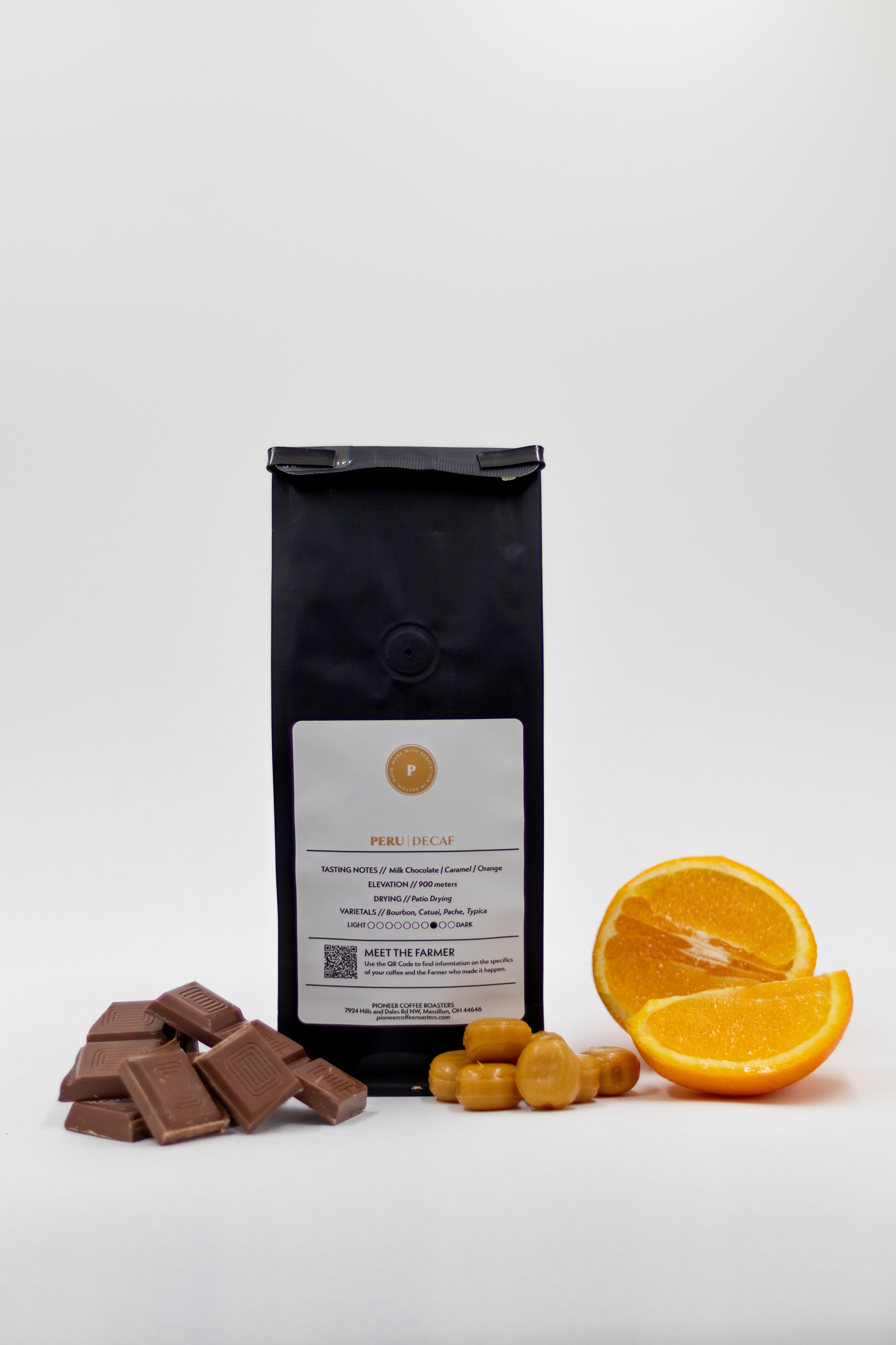 Peruvian Decaf Coffee - Dark Chocolate Caramel – Pioneer Coffee