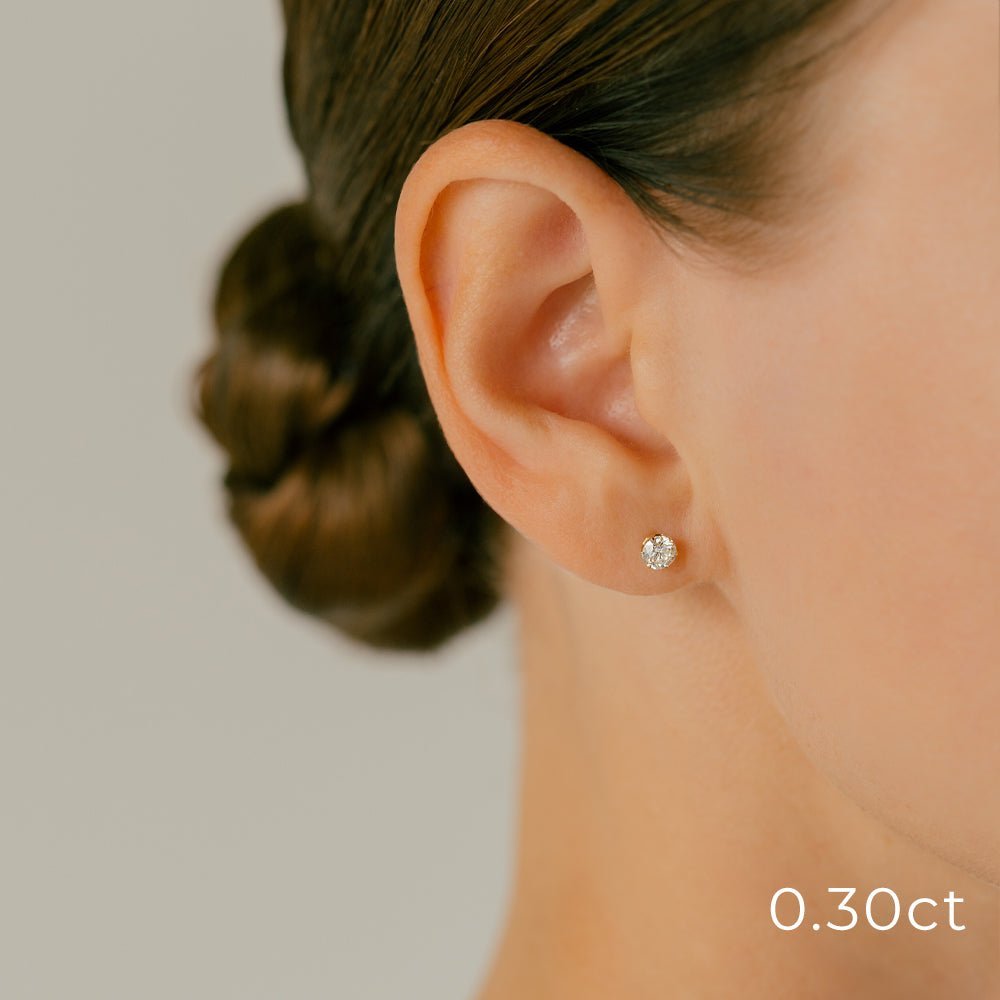 K18ダイヤモンド ボディピアス・軟骨ピアス（中央宝石研究所