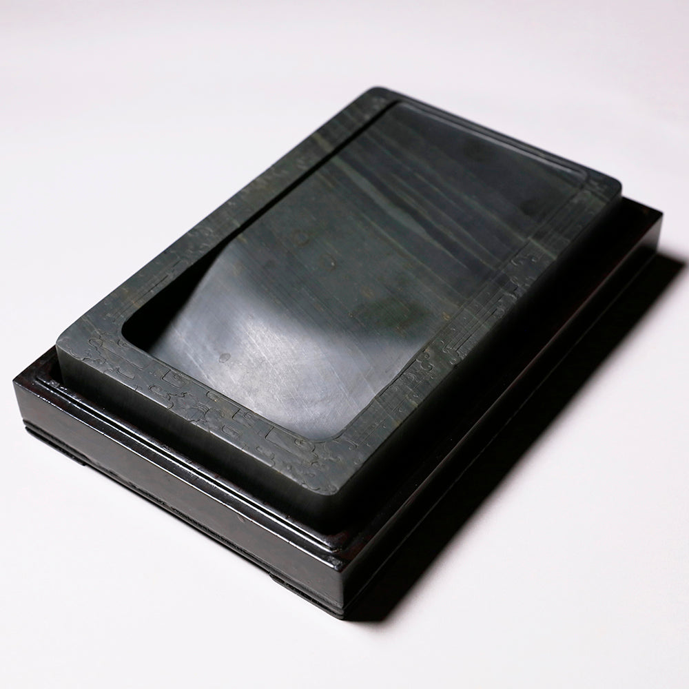 宋坑 彫付 端渓硯 8吋 宋坑彫付端渓硯8吋