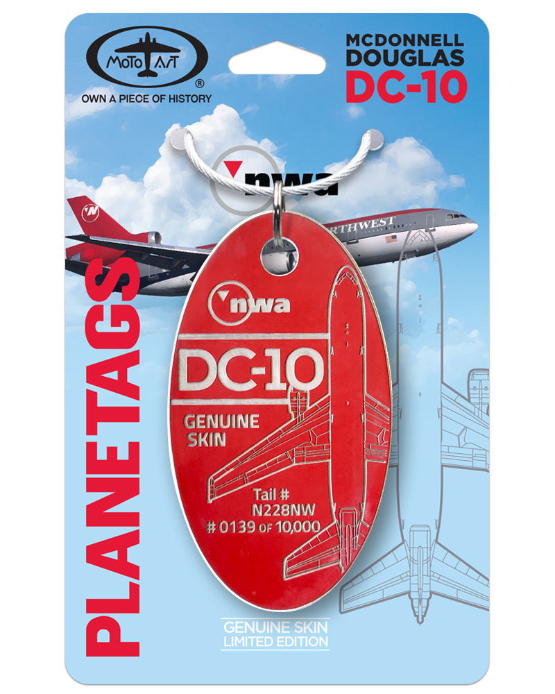 Northwest® DC-10 N228NW PlaneTags – MotoArt PlaneTags