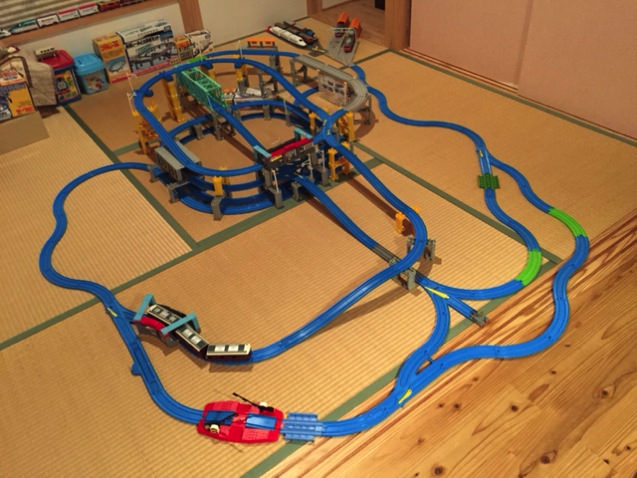 プラレール線路 高架レイアウト タワー 制作例 参考出品 プラレール