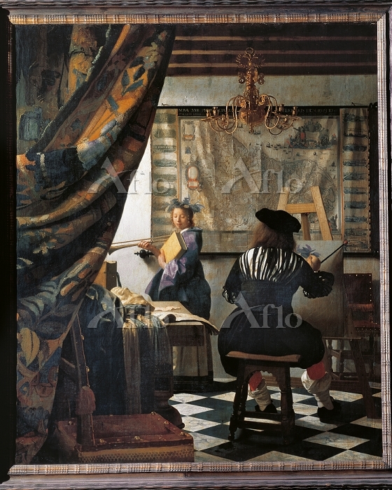 フェルメール 「絵画芸術（画家のアトリエ）」 [22065169]のアート作品