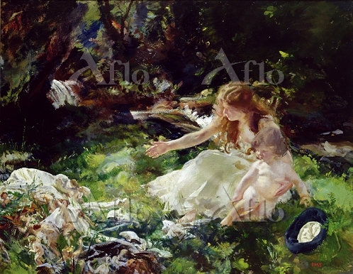 チャールズ・シムズ 「そして妖精たちは服を持って逃げた」 [14177375