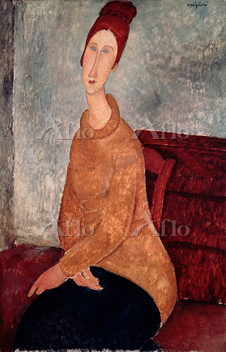 アメデオ・モディリアーニ 「座るジャンヌ・エビュテルヌの肖像