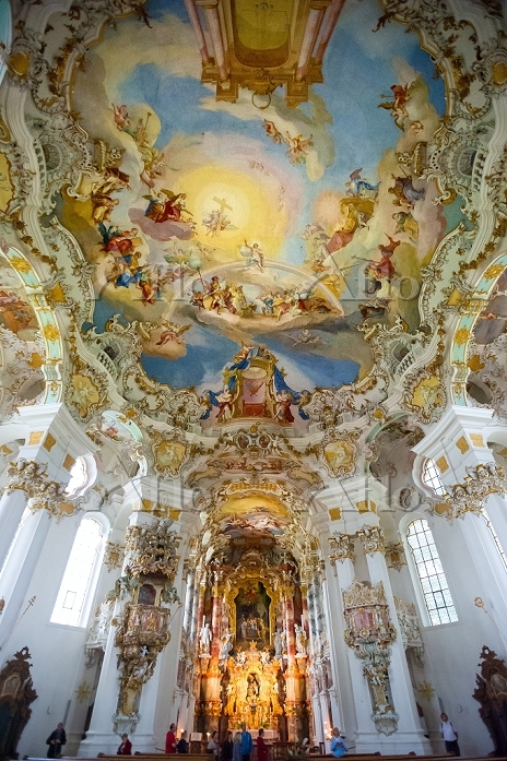 ドイツ ヴィース教会 天井画 [23903532]の写真素材 - アフロ