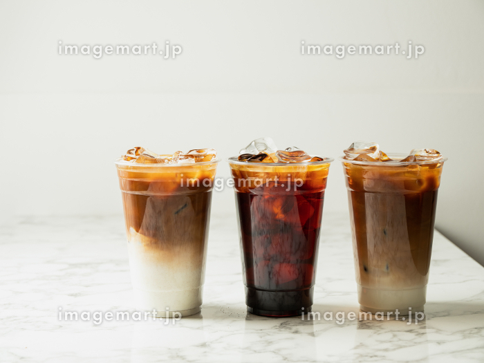 油彩画 アイスコーヒーとアイスカフェラテ 【公式通販】