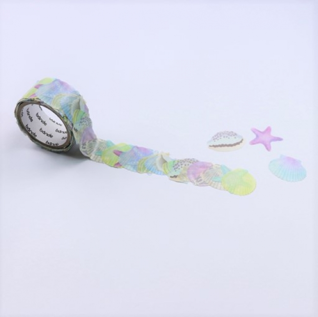 8957】海外 マステ 中古巻 貝殻光マスキングテープ 残量多め 人物系