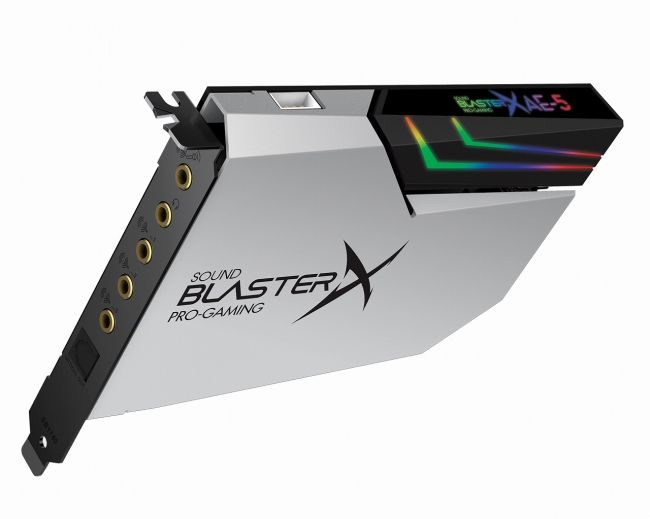 サウンドカード「Sound BlasterX AE-5」のスペシャルカラー＆LEDテープ