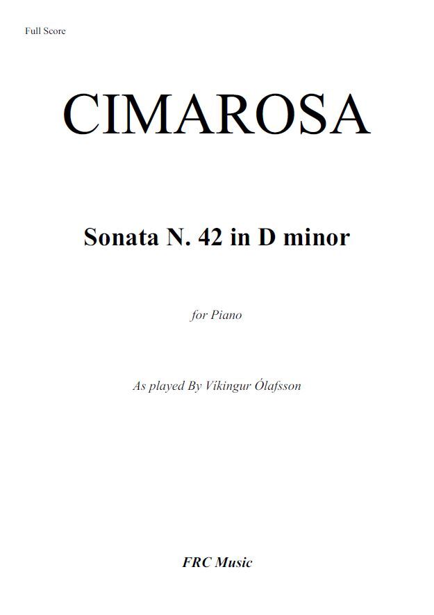 Cimarosa: Sonata No. 42 in D minor (as played by Víkingur Ólafsson)