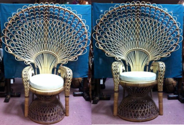 本日限定 ピーコックチェア エマニエル夫人の椅子 ラタンチェア 籐