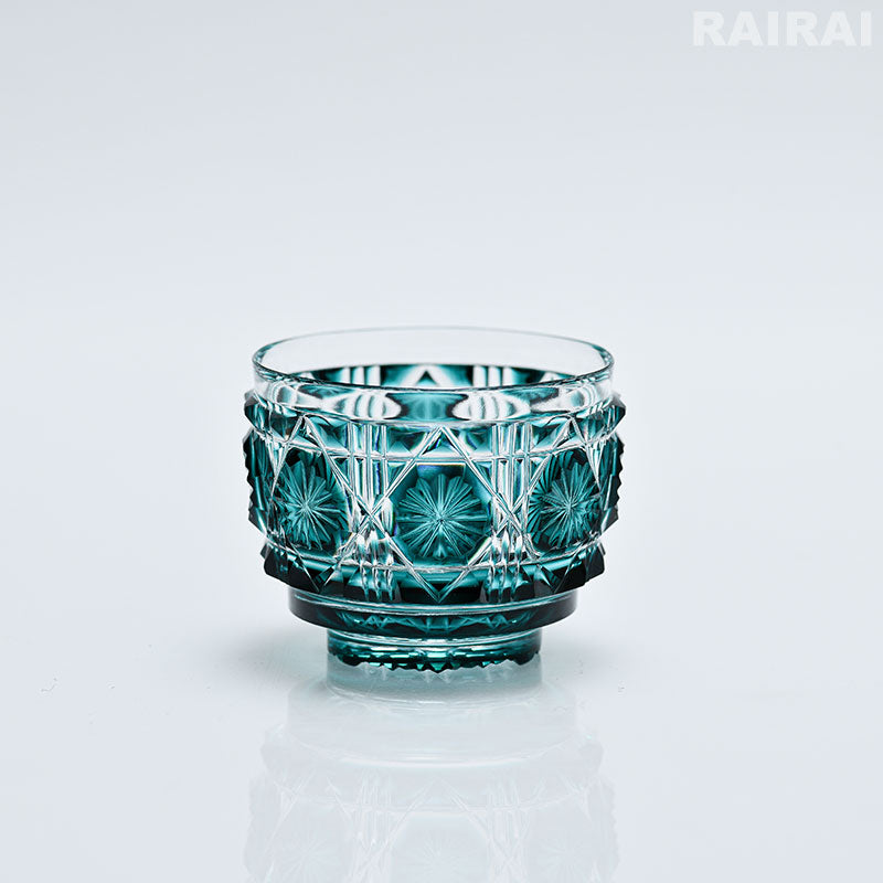 薩摩切子 猪口 大 cut18 島津興業 薩摩ガラス工芸 – RAIRAI