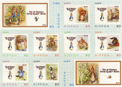 ラピータの部屋 ピーターラビット 切手 Beatrix Potter Peter Rabbit Stamp