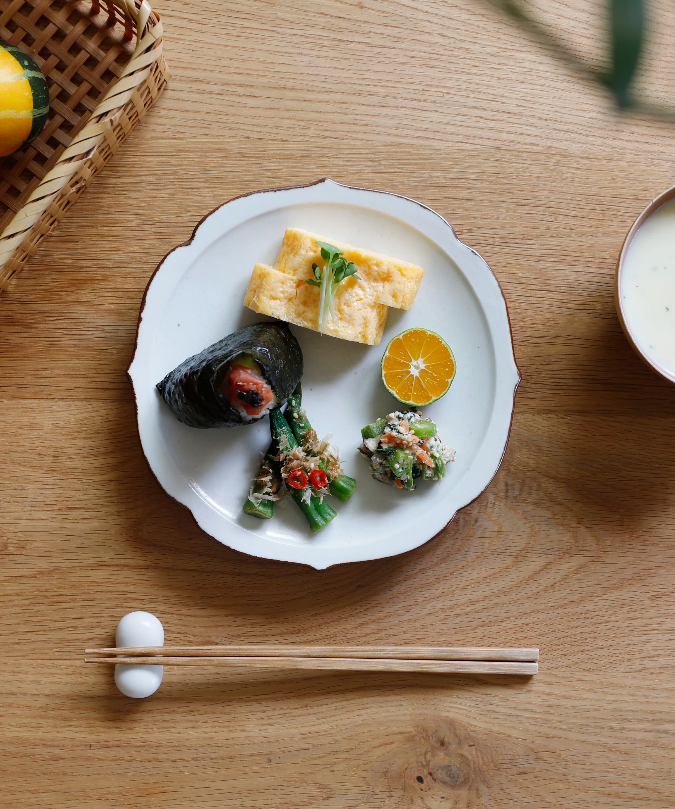 李白磁 - 桔梗渕6.5寸皿