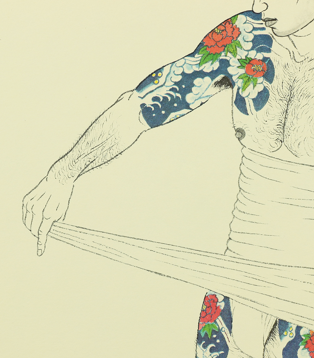 三島剛 若者 直筆画 Mishima Go 薔薇族 伊藤文学 空*様 三島剛 若者