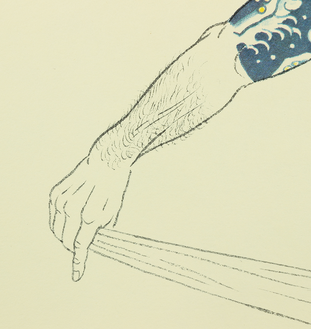 三島剛 若者 Go Mishima 鉛筆画 原画 伊藤文学 三島剛 若者 Go Mishima