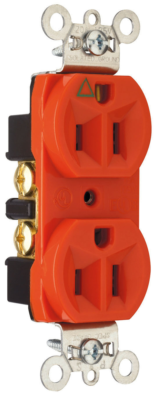 Isolated Ground Heavy Duty Spec Grade Receptacles Back and Side